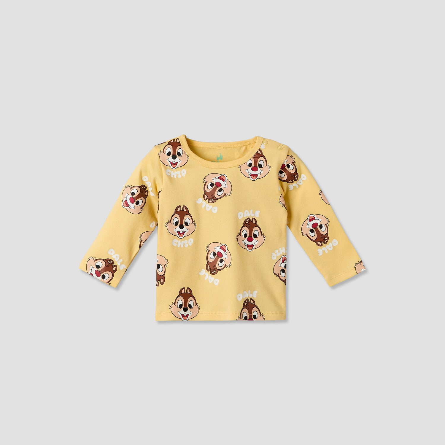 Disney Cotton Round Neck Long Sleeves Pyjama Set with Chip &