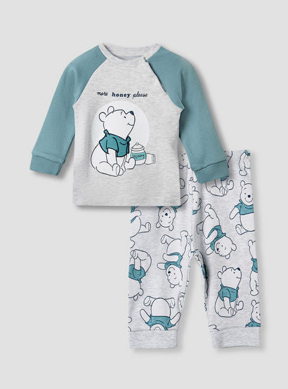Disney Pyjama Set with Winnie The Pooh Print - Cotton - Long Sleeves - Crew Neck-promo_babyshop_Buy2for79_UAE130126-image-1