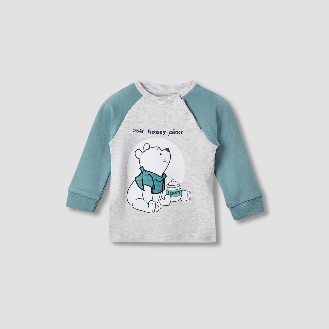 Disney Pyjama Set with Winnie The Pooh Print - Cotton - Long Sleeves - Crew Neck