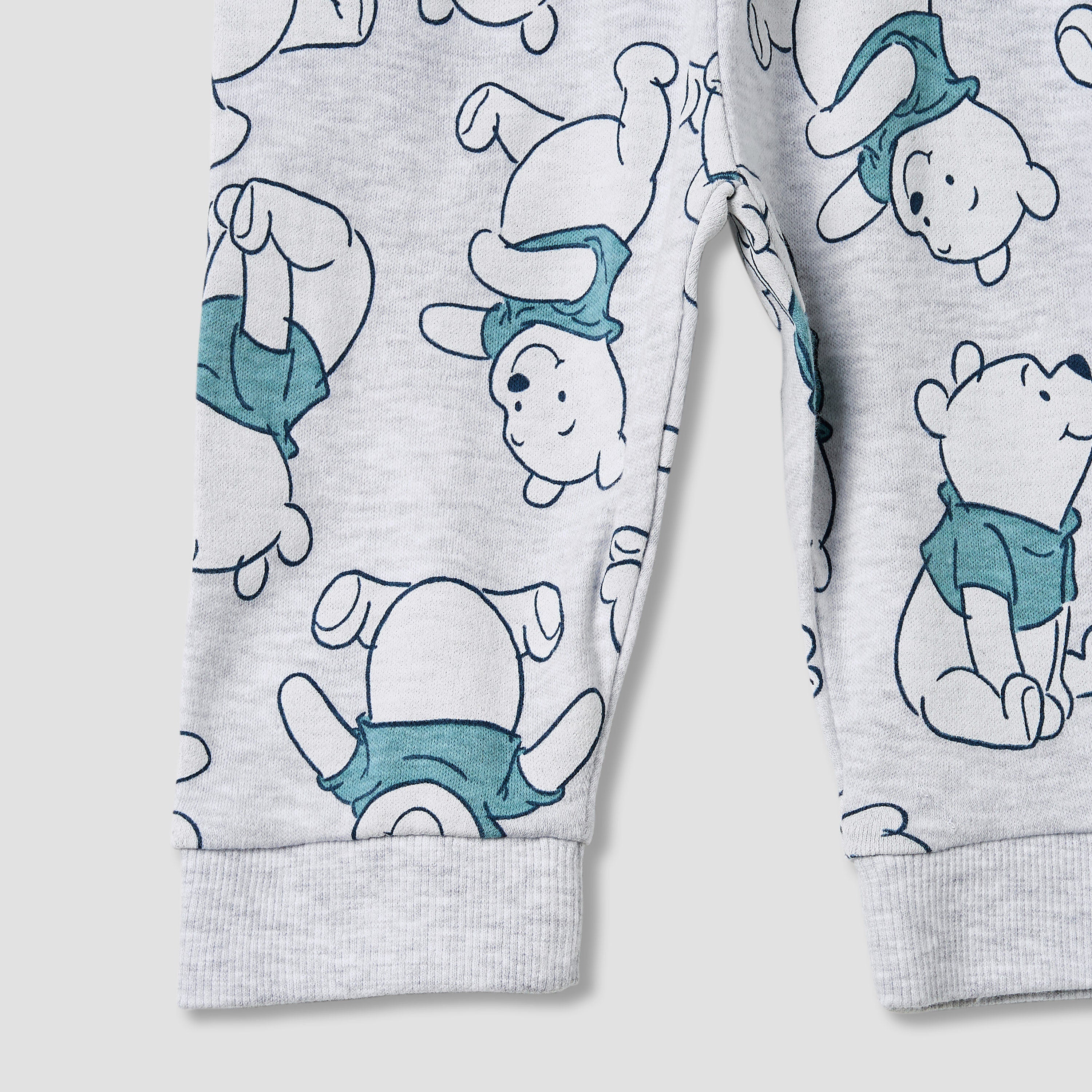 Disney Pyjama Set with Winnie The Pooh Print - Cotton - Long Sleeves - Crew Neck