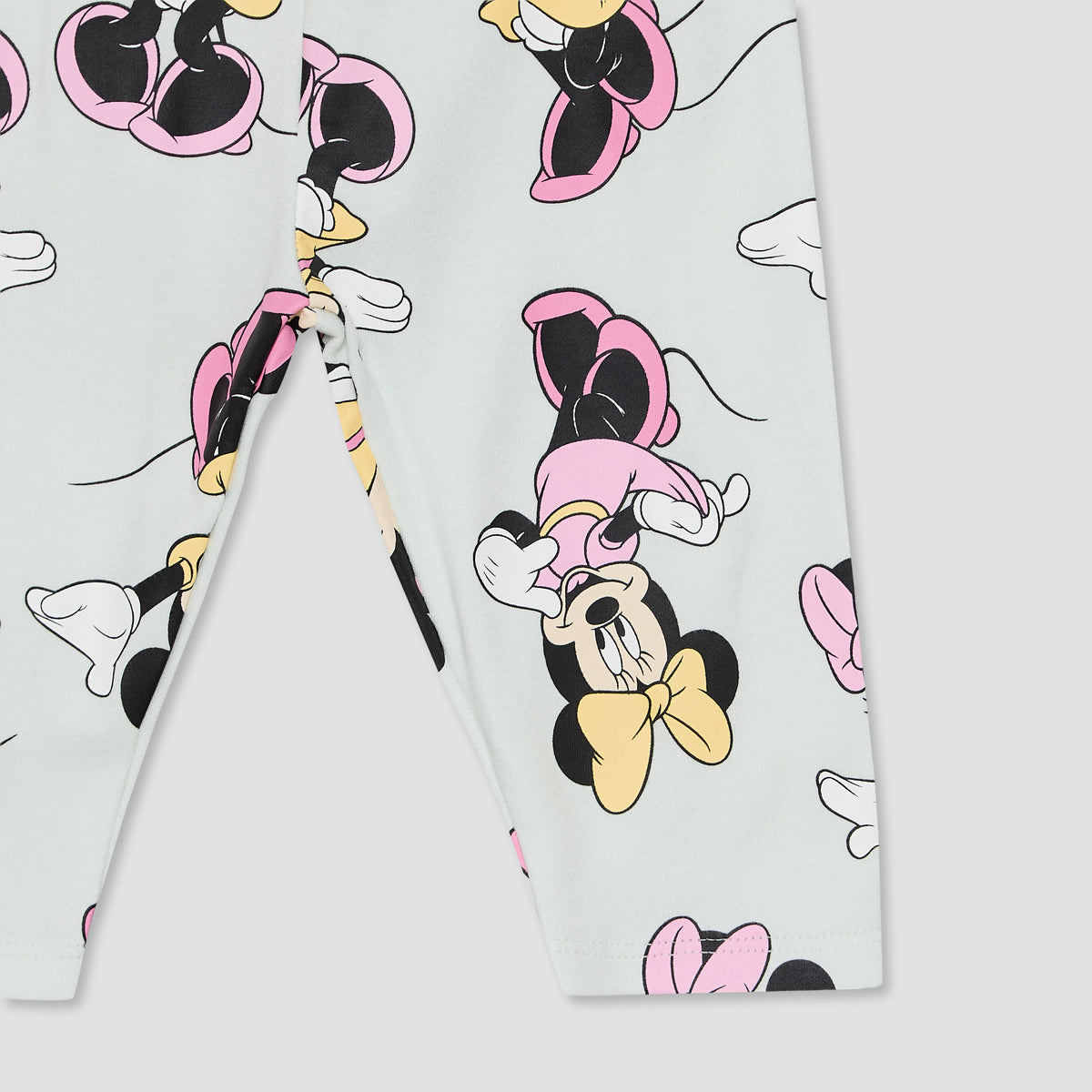 Disney Cotton Crew Neck Long Sleeves Pyjama Set with Minnie Mouse Print
