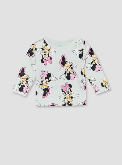 Disney Cotton Crew Neck Long Sleeves Pyjama Set with Minnie Mouse Print-baby-girls-clothing-nightwear-pyjamasets-image-3