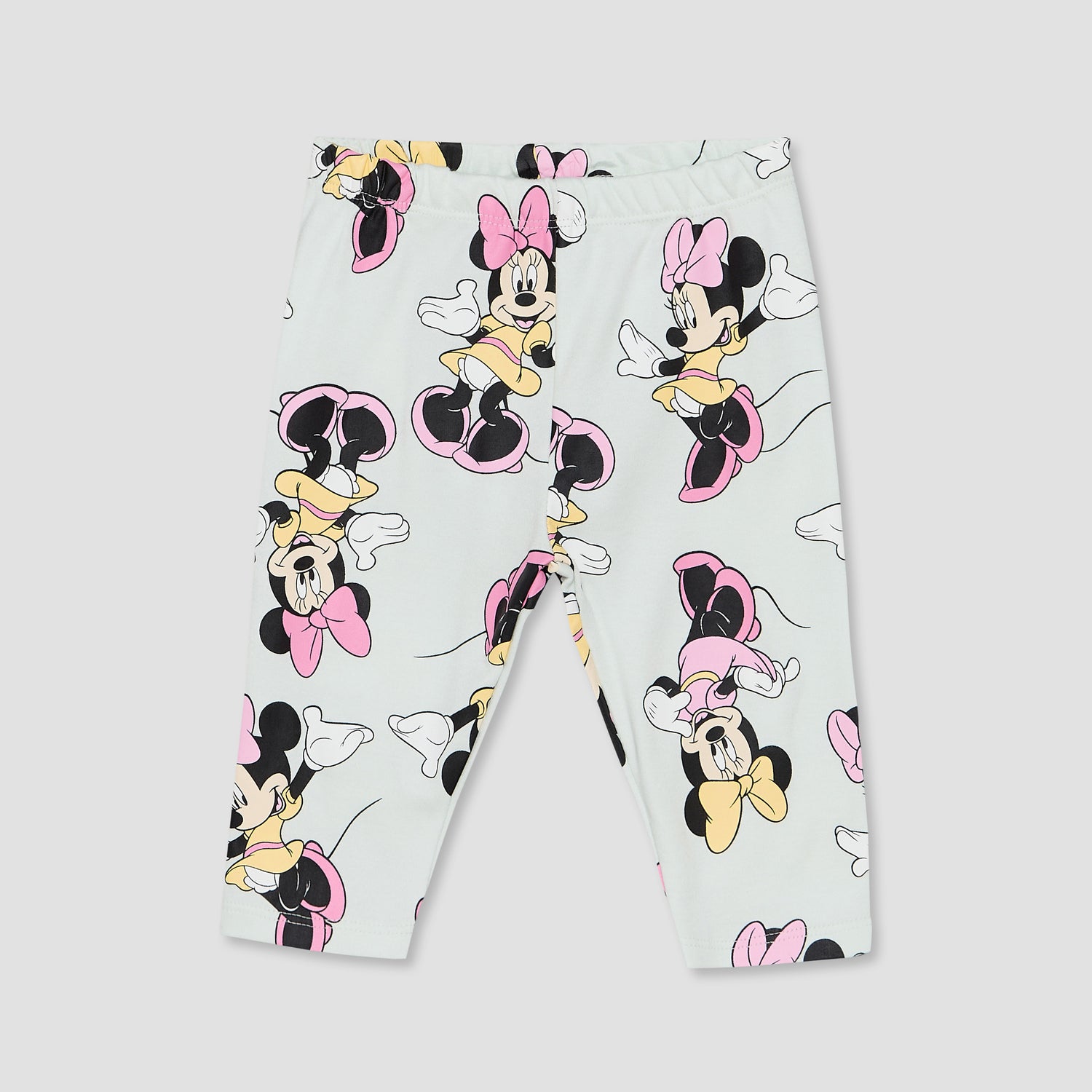 Disney Cotton Crew Neck Long Sleeves Pyjama Set with Minnie Mouse Print