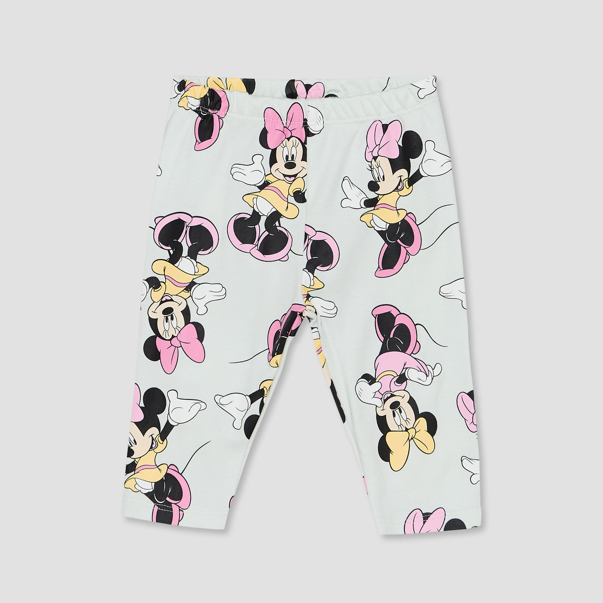 Disney Cotton Crew Neck Long Sleeves Pyjama Set with Minnie Mouse Print