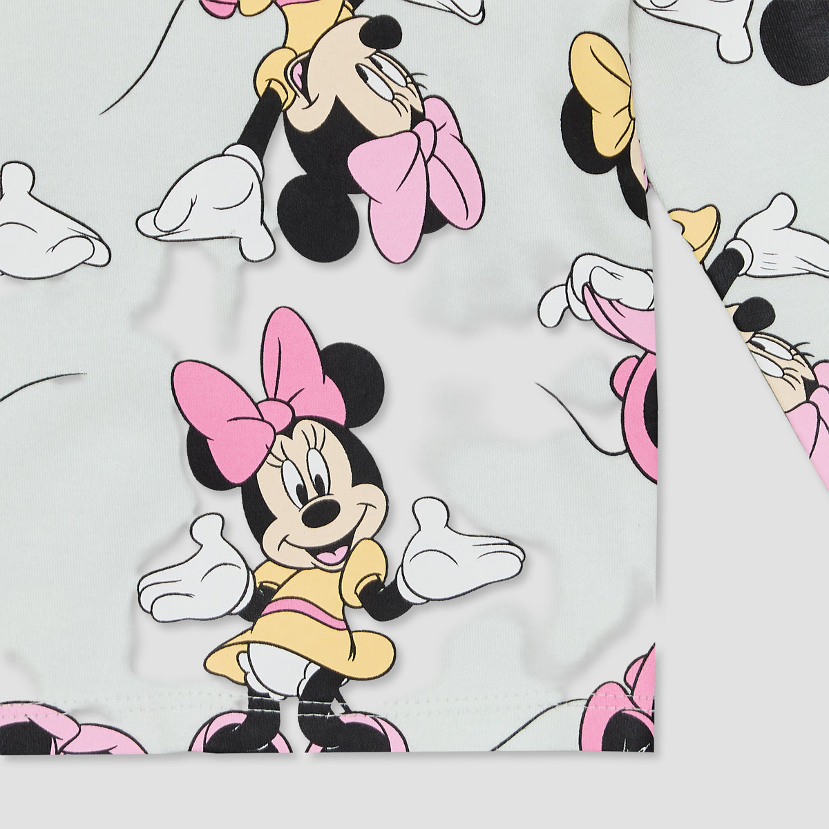 Disney Cotton Crew Neck Long Sleeves Pyjama Set with Minnie Mouse Print