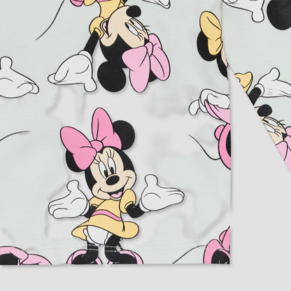 Disney Cotton Crew Neck Long Sleeves Pyjama Set with Minnie Mouse Print