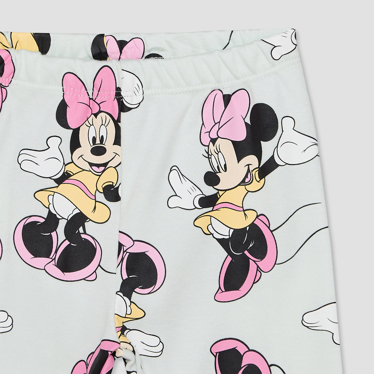 Disney Cotton Crew Neck Long Sleeves Pyjama Set with Minnie Mouse Print