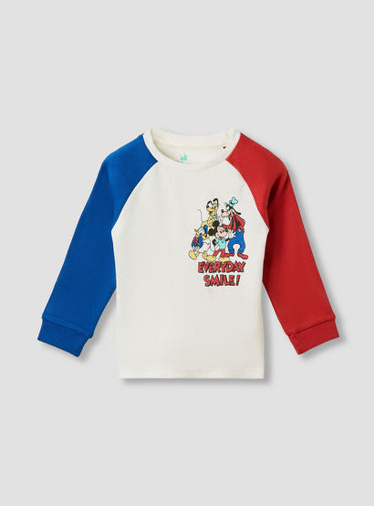 Disney Pyjama Set with Mickey Mouse Print - Cotton - Long Sleeves - Crew Neck-baby-boys-clothing-nightwear-pyjamasets-image-2