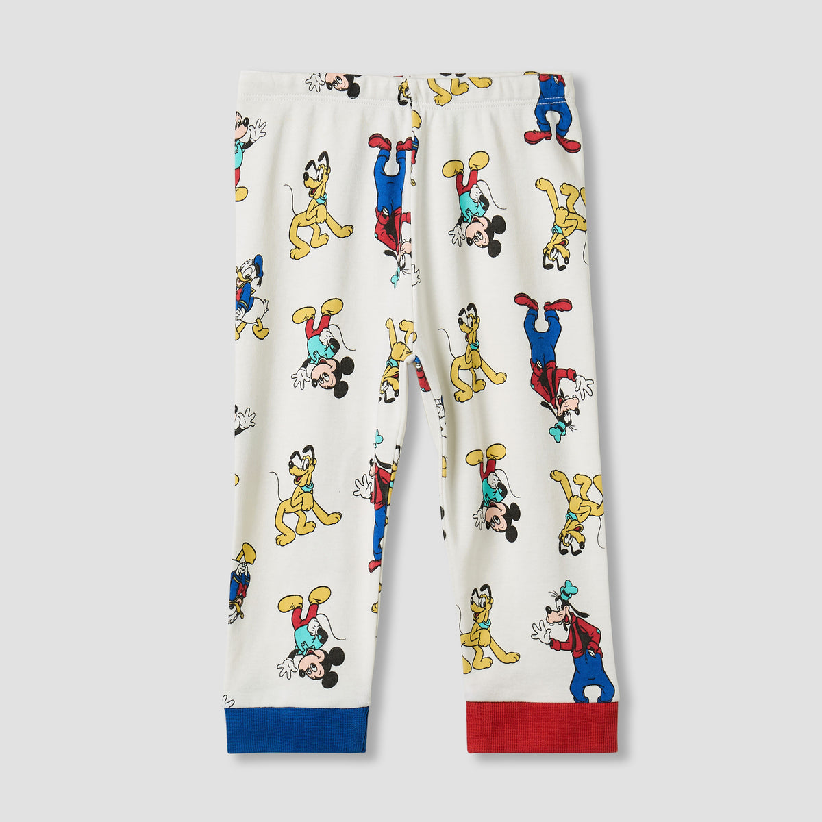 Disney Pyjama Set with Mickey Mouse Print - Cotton - Long Sleeves - Crew Neck