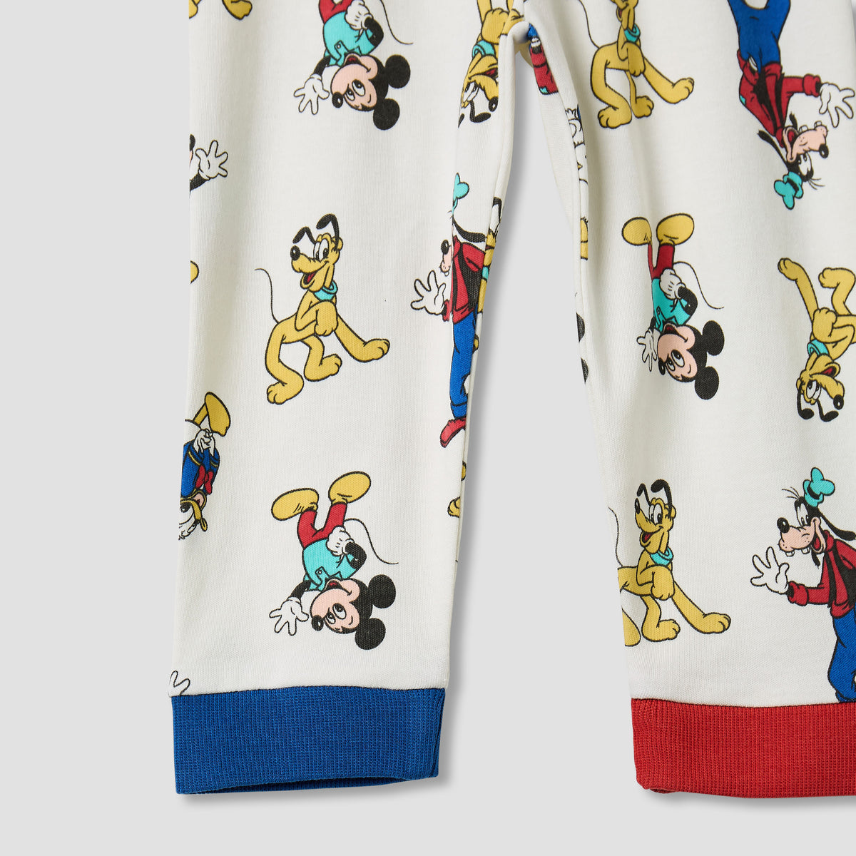 Disney Pyjama Set with Mickey Mouse Print - Cotton - Long Sleeves - Crew Neck