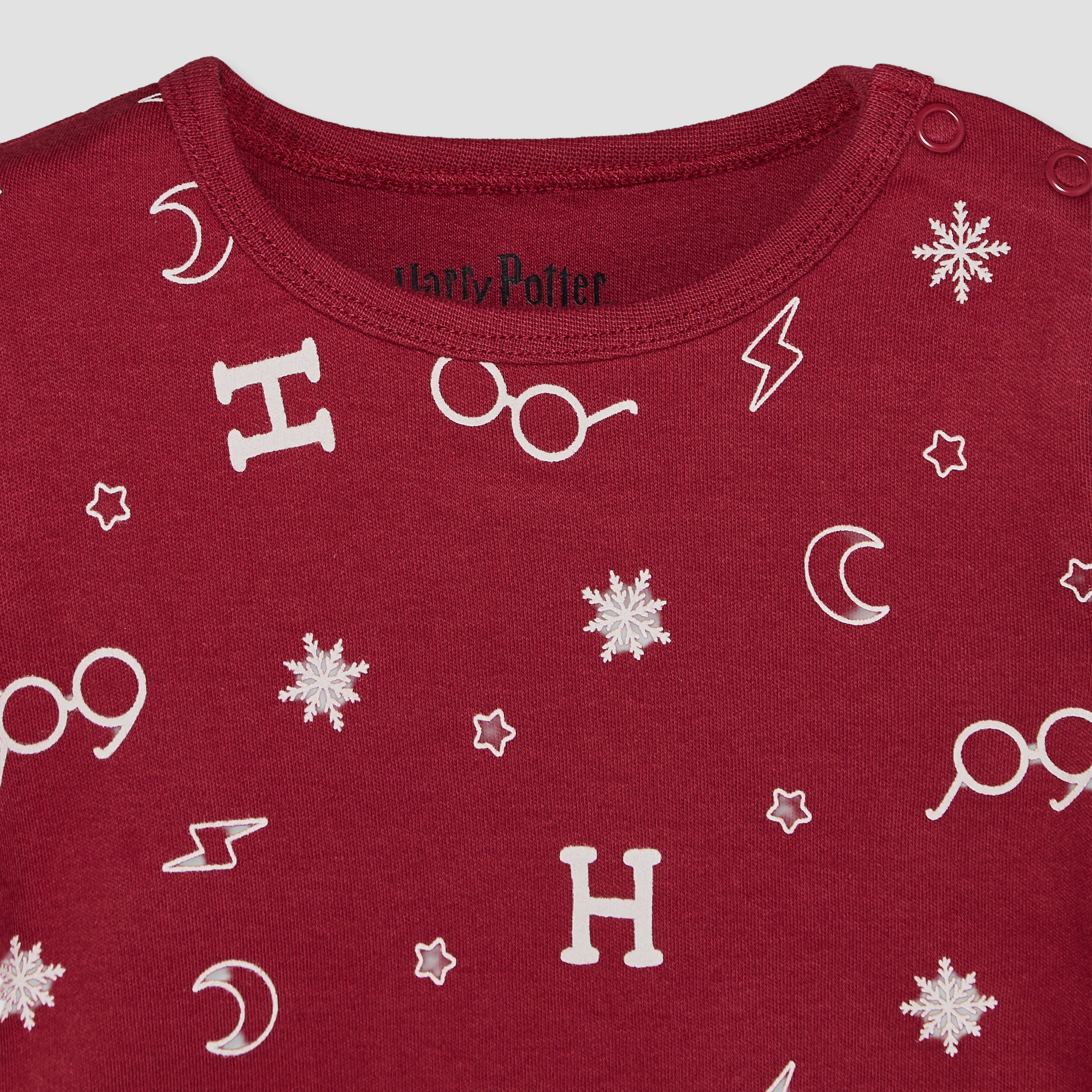Disney Cotton Round Neck Long Sleeves Pyjama Set with Harry Potter Print
