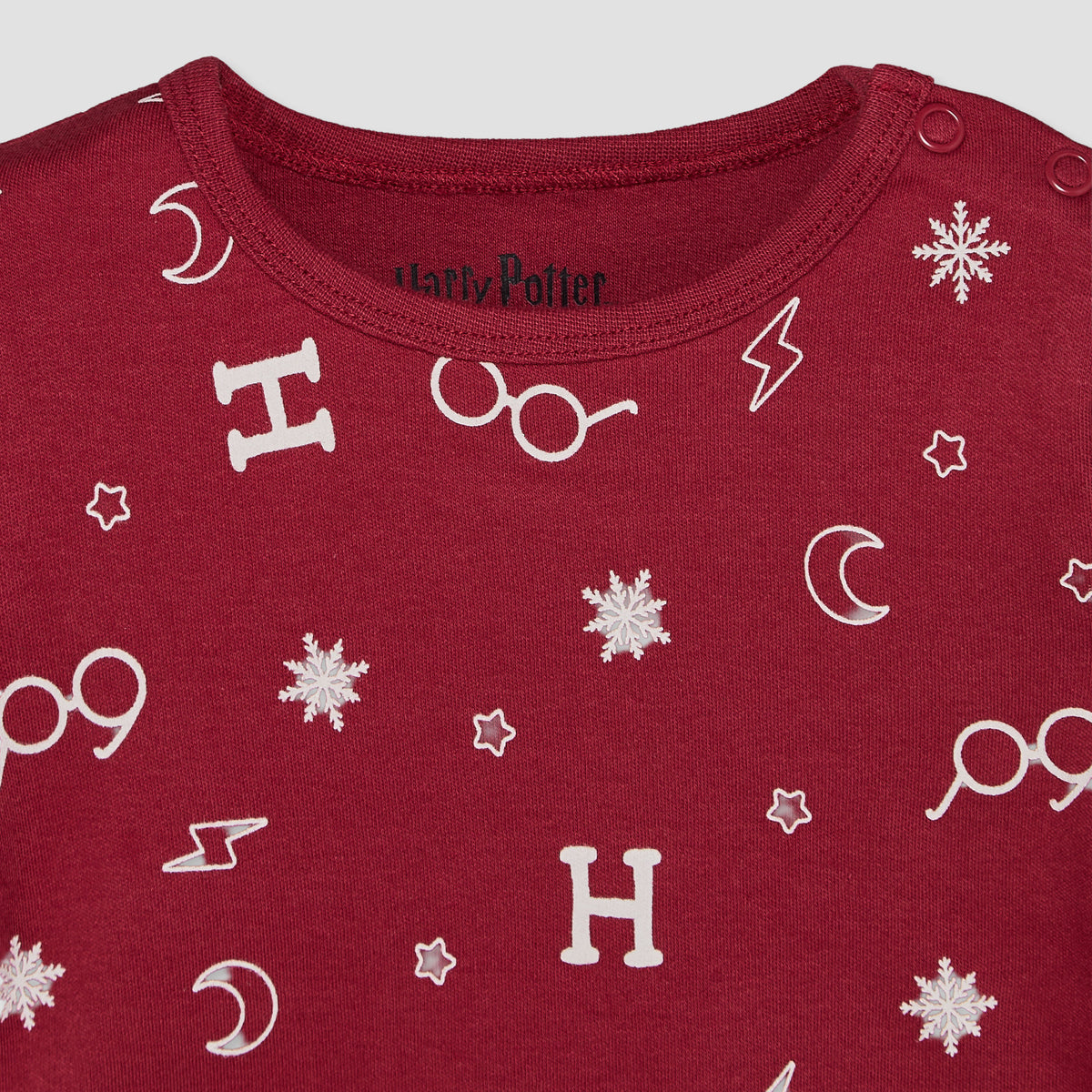 Warner Bros Cotton Round Neck Long Sleeves Pyjama Set with Harry Potter Print