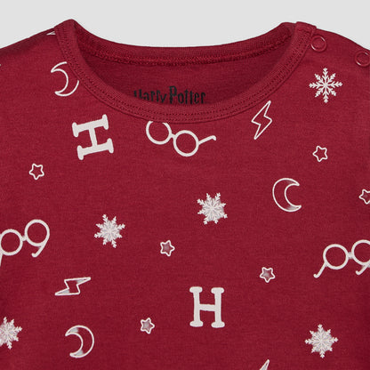 Warner Bros Cotton Round Neck Long Sleeves Pyjama Set with Harry Potter Print