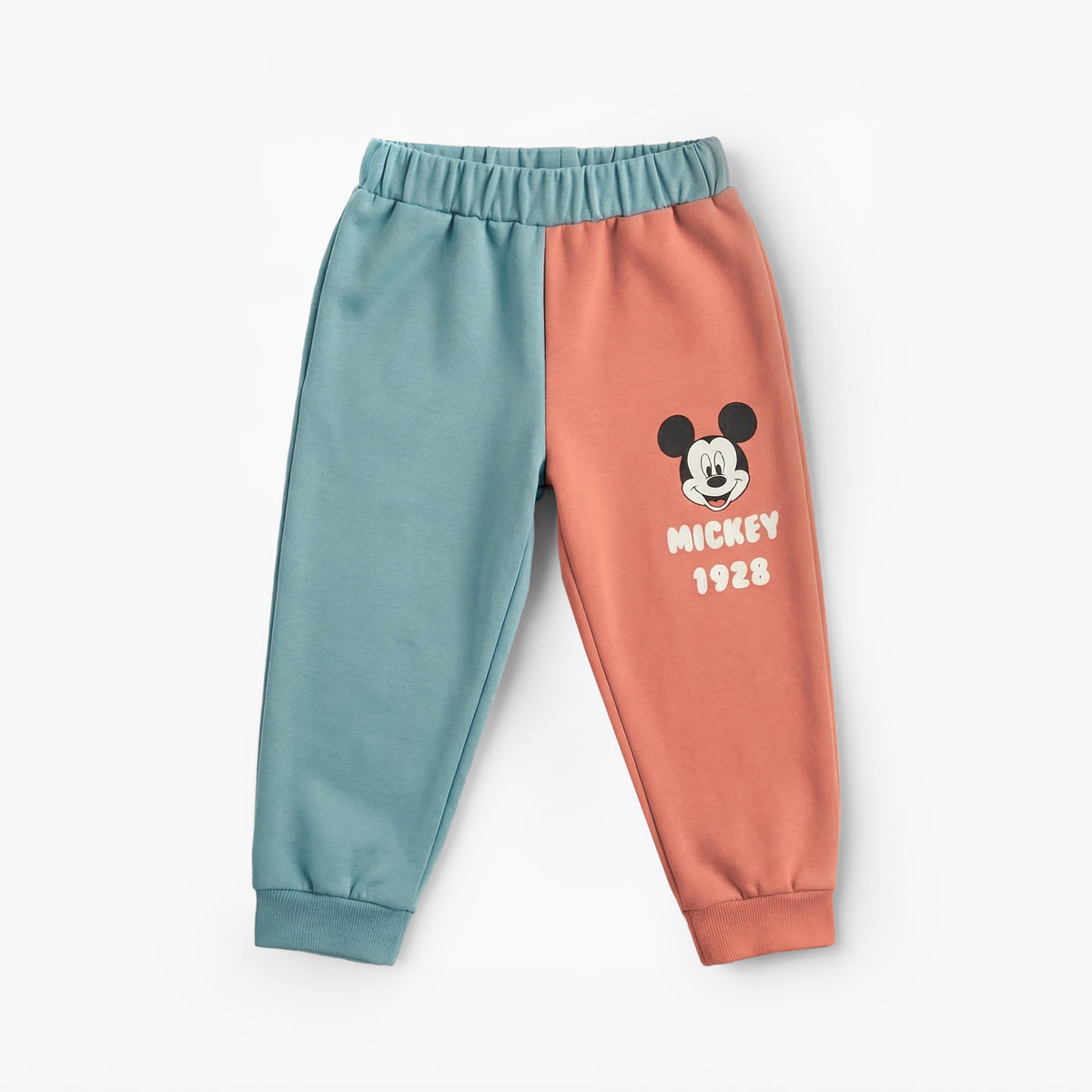 Disney Cotton Crew Neck Long Sleeves Pyjama Set with Mickey Mouse Print