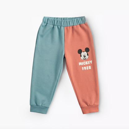 Disney Cotton Crew Neck Long Sleeves Pyjama Set with Mickey Mouse Print