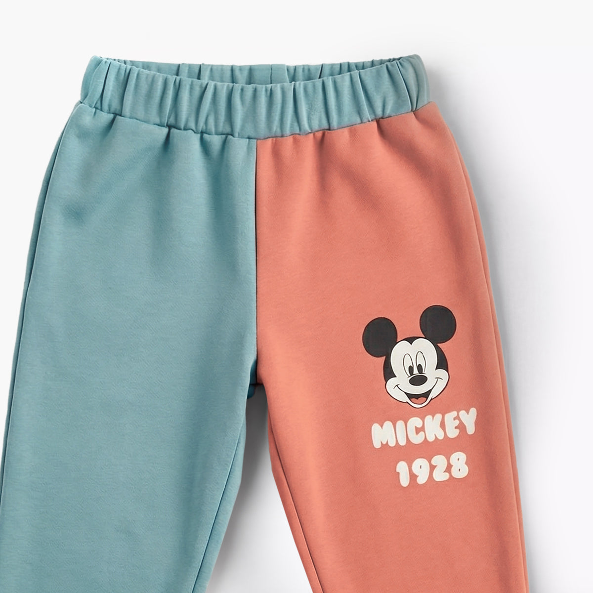 Disney Cotton Crew Neck Long Sleeves Pyjama Set with Mickey Mouse Print