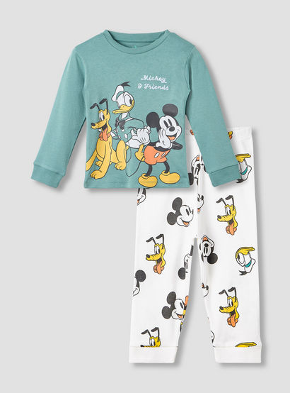 Disney Pyjama Set with Mickey Mouse and Friends Print - Cotton - Long Sleeves - Round Neck-promo_babyshop_Buy2for79_UAE130126-image-1