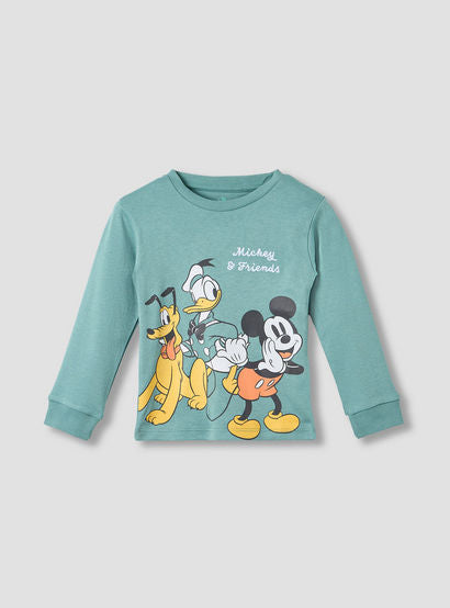 Disney Pyjama Set with Mickey Mouse and Friends Print - Cotton - Long Sleeves - Round Neck-promo_babyshop_Buy2for79_UAE130126-image-2