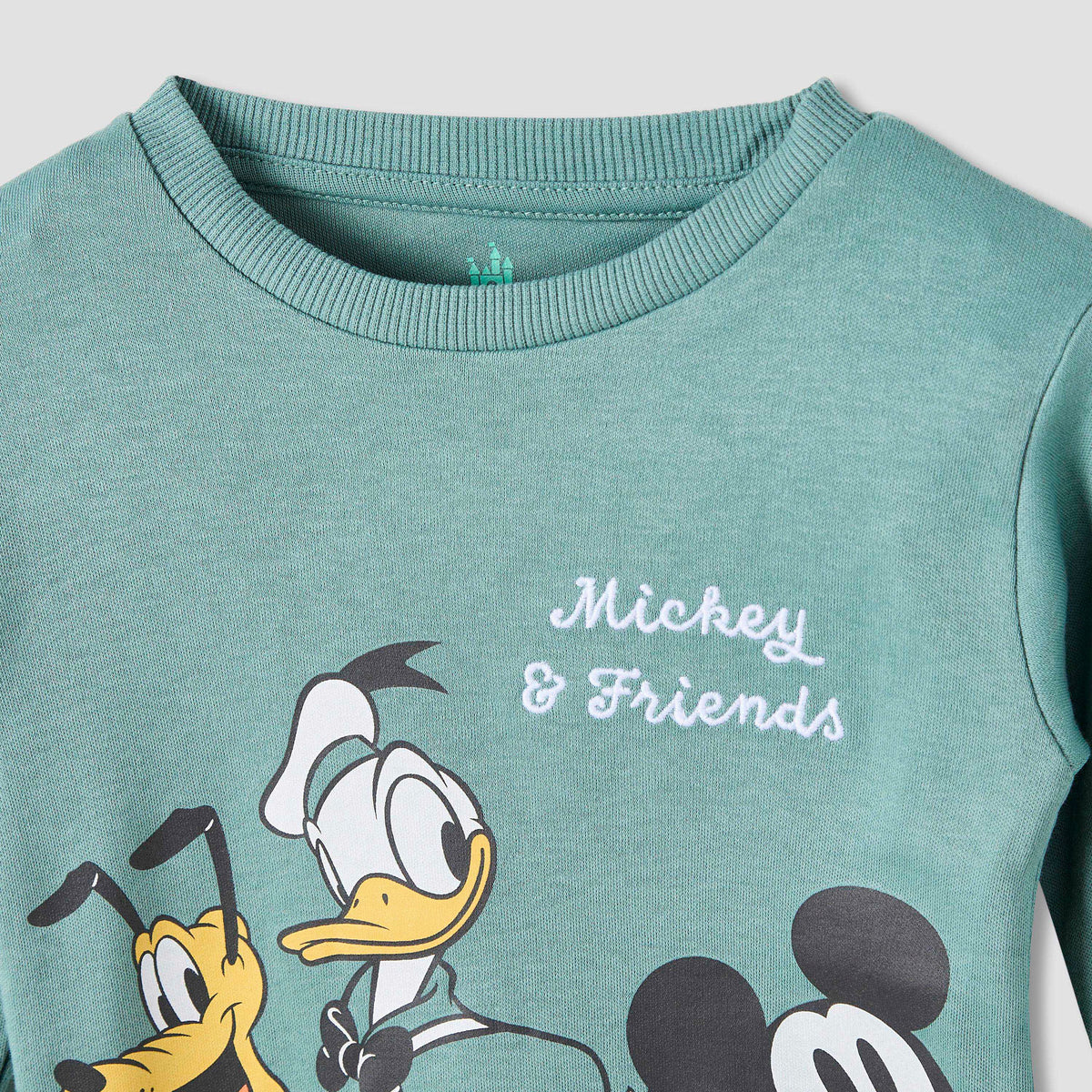 Disney Pyjama Set with Mickey Mouse and Friends Print - Cotton - Long Sleeves - Round Neck