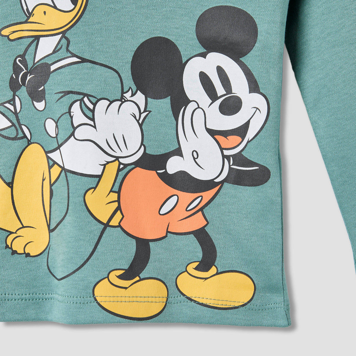 Disney Pyjama Set with Mickey Mouse and Friends Print - Cotton - Long Sleeves - Round Neck