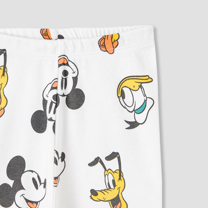 Disney Pyjama Set with Mickey Mouse and Friends Print - Cotton - Long Sleeves - Round Neck