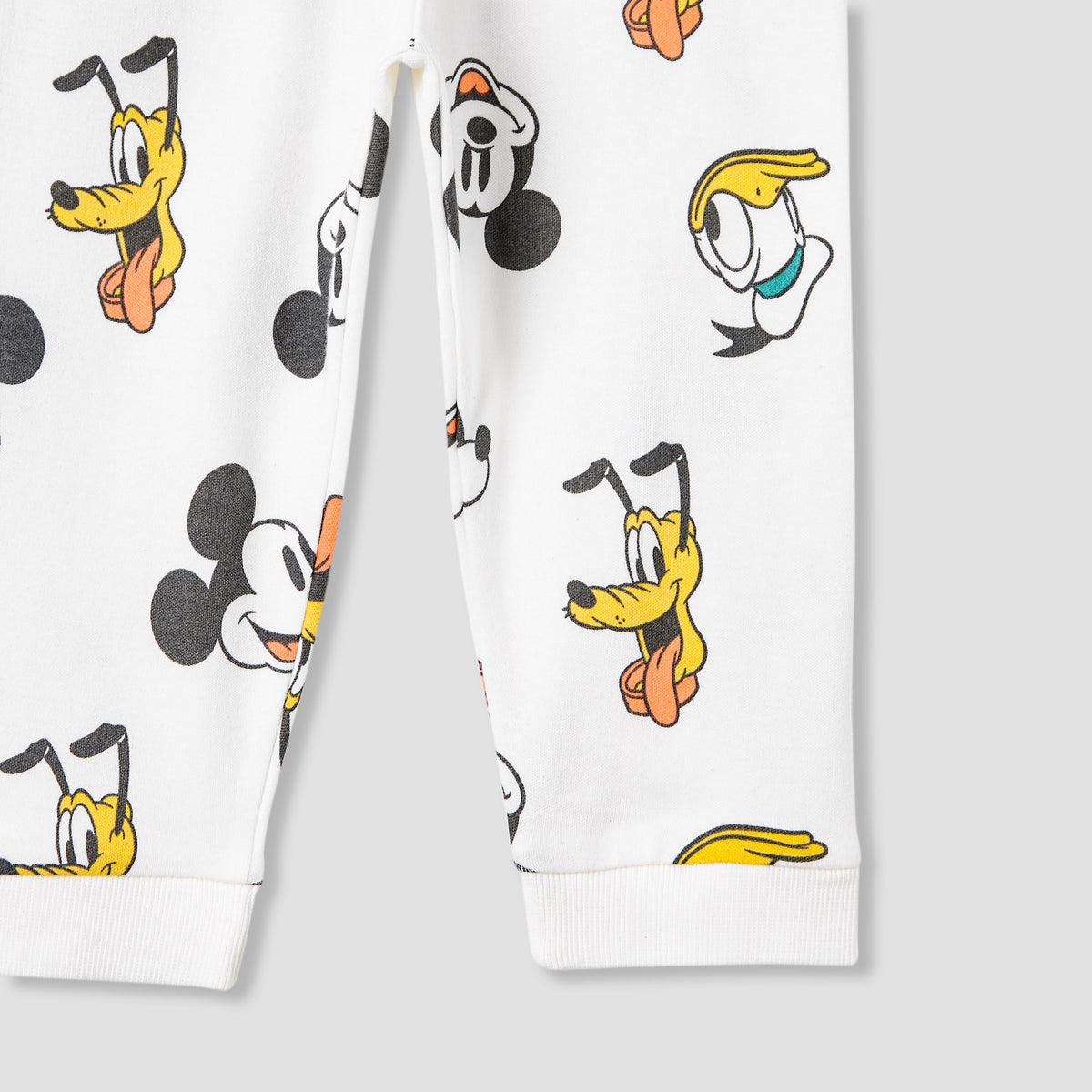 Disney Pyjama Set with Mickey Mouse and Friends Print - Cotton - Long Sleeves - Round Neck