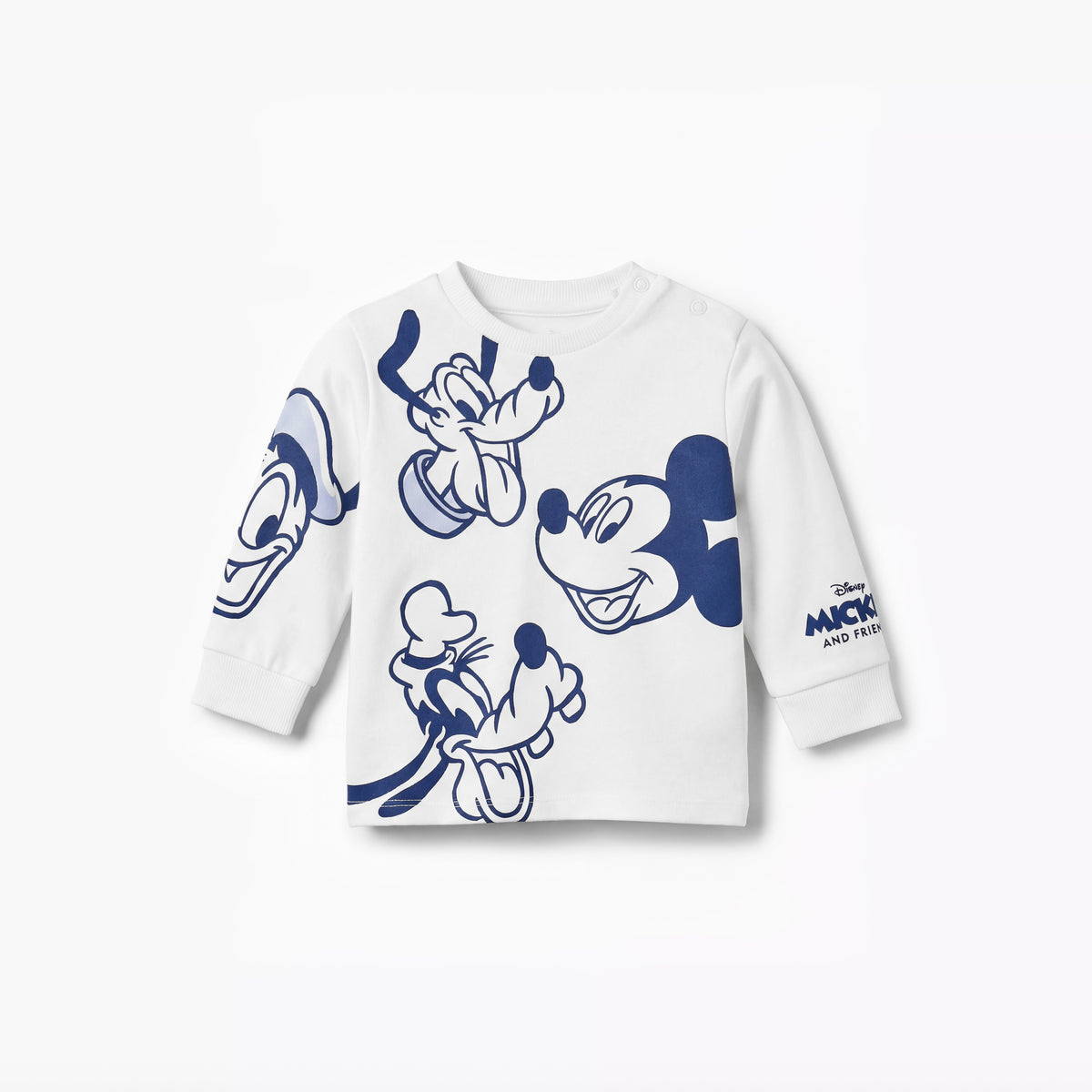Disney Cotton Long Sleeves Pyjama Set with Mickey Mouse and Friends Print