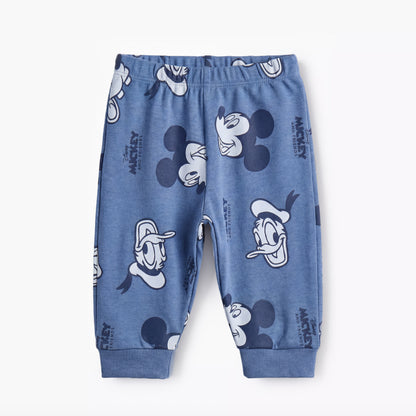Disney Cotton Long Sleeves Pyjama Set with Mickey Mouse and Friends Print