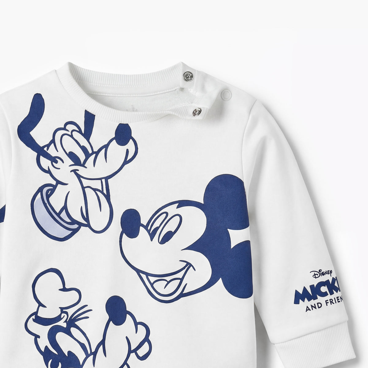 Disney Cotton Long Sleeves Pyjama Set with Mickey Mouse and Friends Print