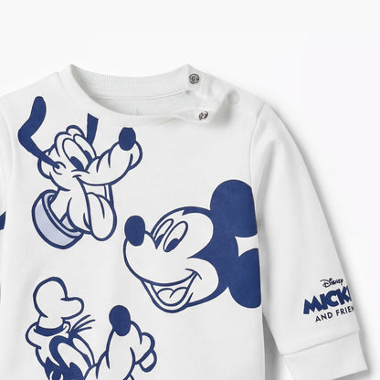 Disney Cotton Long Sleeves Pyjama Set with Mickey Mouse and Friends Print