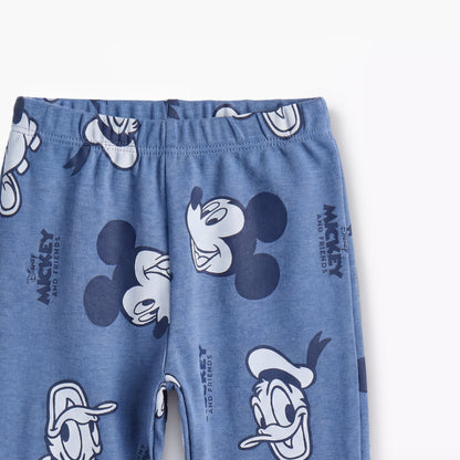 Disney Cotton Long Sleeves Pyjama Set with Mickey Mouse and Friends Print