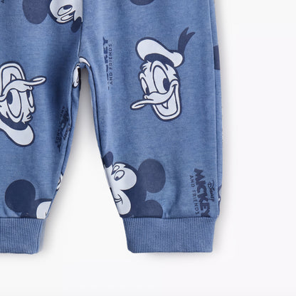 Disney Cotton Long Sleeves Pyjama Set with Mickey Mouse and Friends Print