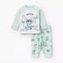 Disney Cotton Round Neck Long Sleeves Pyjama Set with Stitch Applique