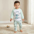 Disney Cotton Round Neck Long Sleeves Pyjama Set with Stitch Applique - Green / 18-24 mths