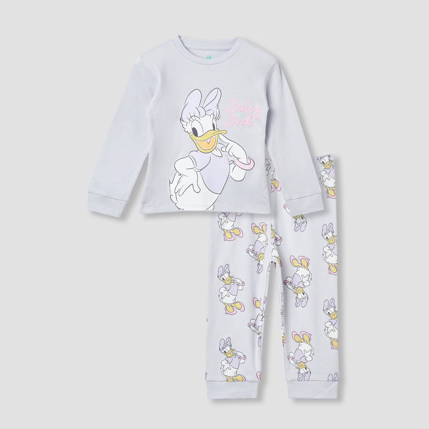Disney Pyjama Set with Daisy Duck Print - Cotton - Long Sleeves - Crew Neck - Purple / 18-24 mths
