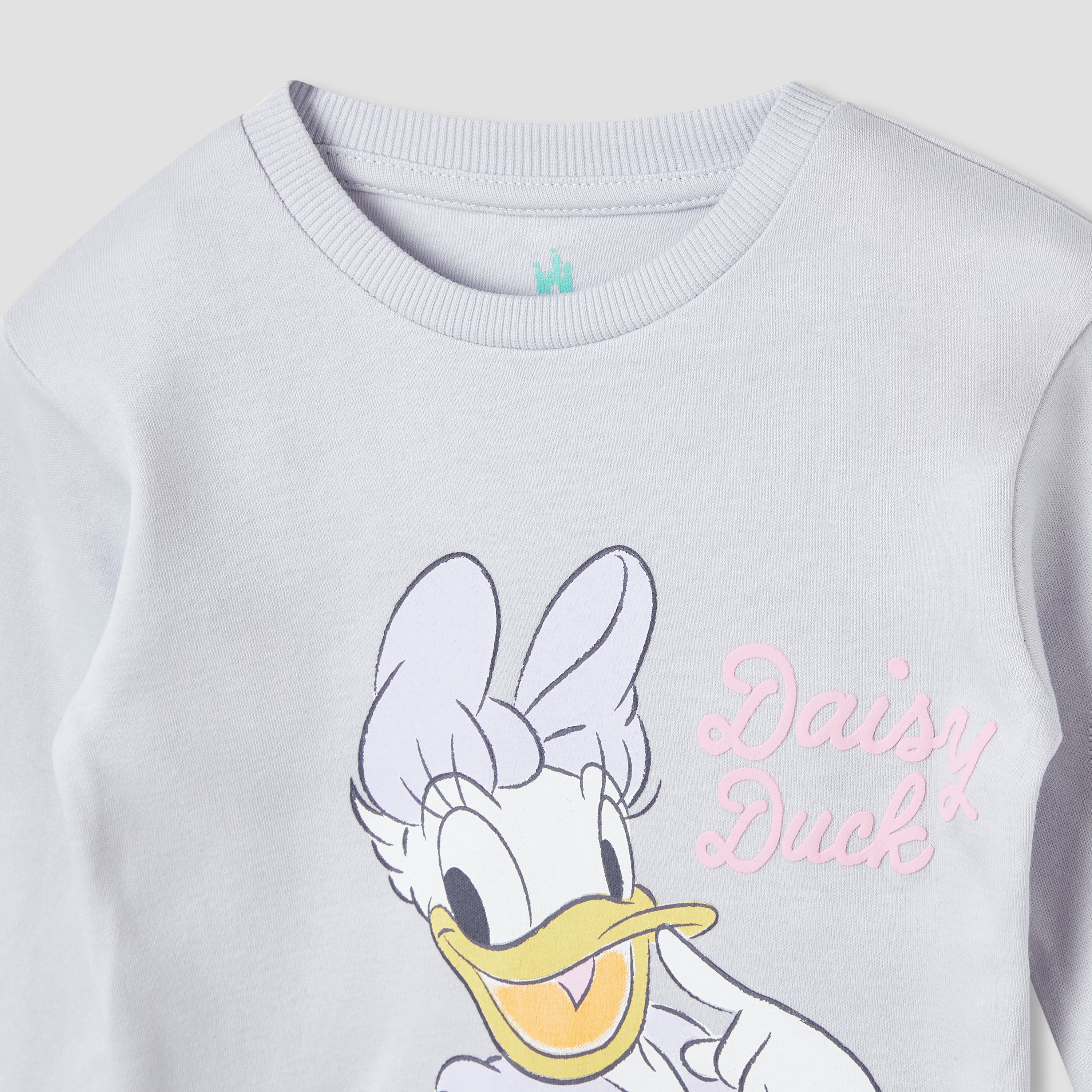 Disney Pyjama Set with Daisy Duck Print - Cotton - Long Sleeves - Crew Neck