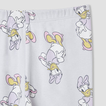 Disney Pyjama Set with Daisy Duck Print - Cotton - Long Sleeves - Crew Neck
