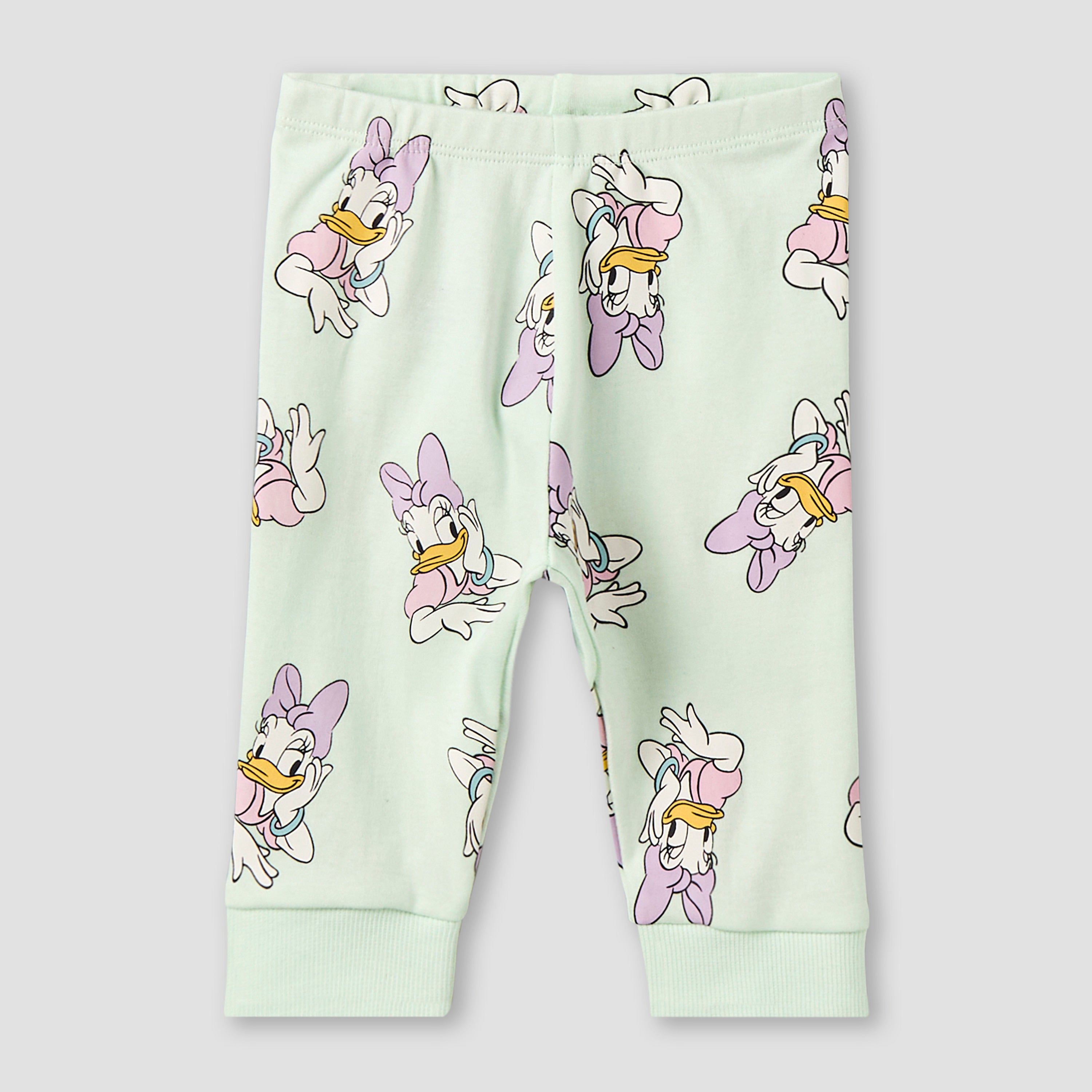 Disney Cotton Round Neck Long Sleeves Pyjama Set with Daisy Duck Print