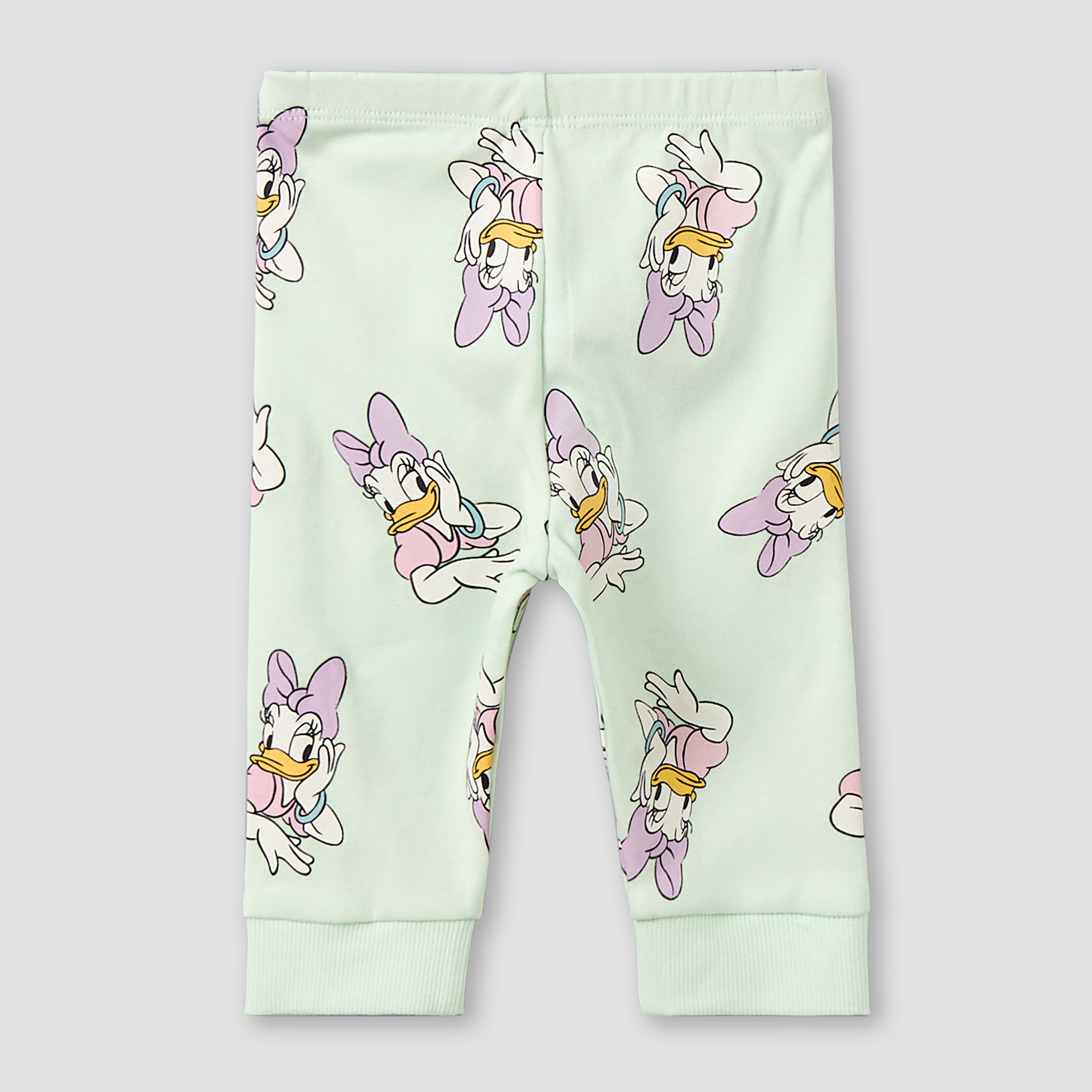 Disney Cotton Round Neck Long Sleeves Pyjama Set with Daisy Duck Print