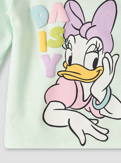Disney Cotton Round Neck Long Sleeves Pyjama Set with Daisy Duck Print-baby-girls-clothing-nightwear-pyjamasets-image-8