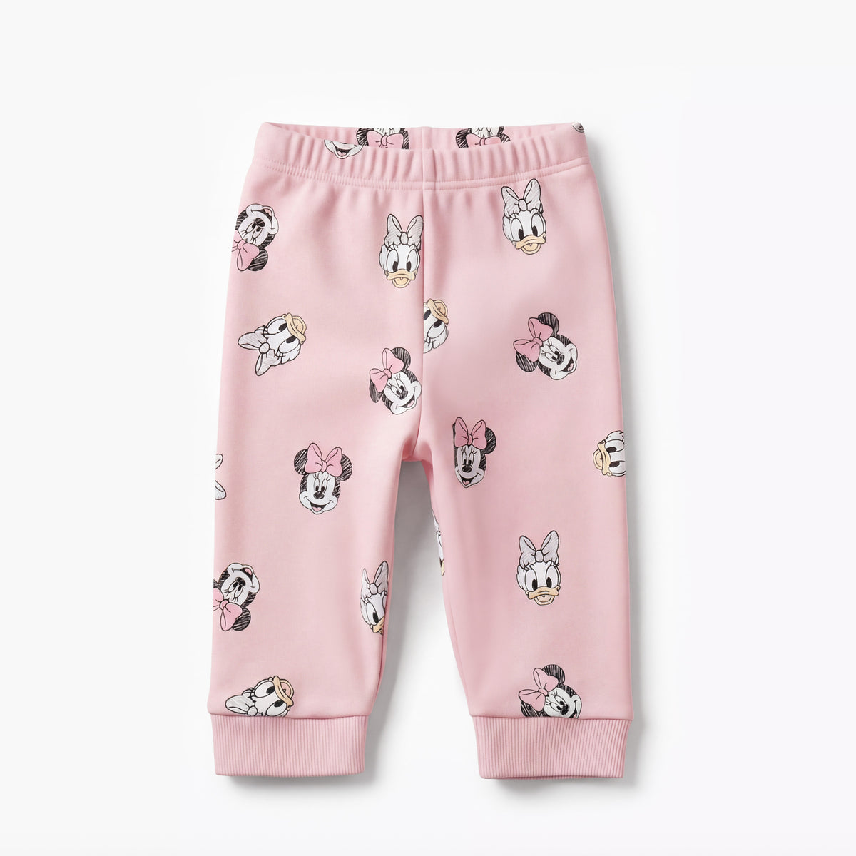 Disney Cotton Round Neck Long Sleeves Pyjama Set with Minnie Mouse and Daisy Duck Print