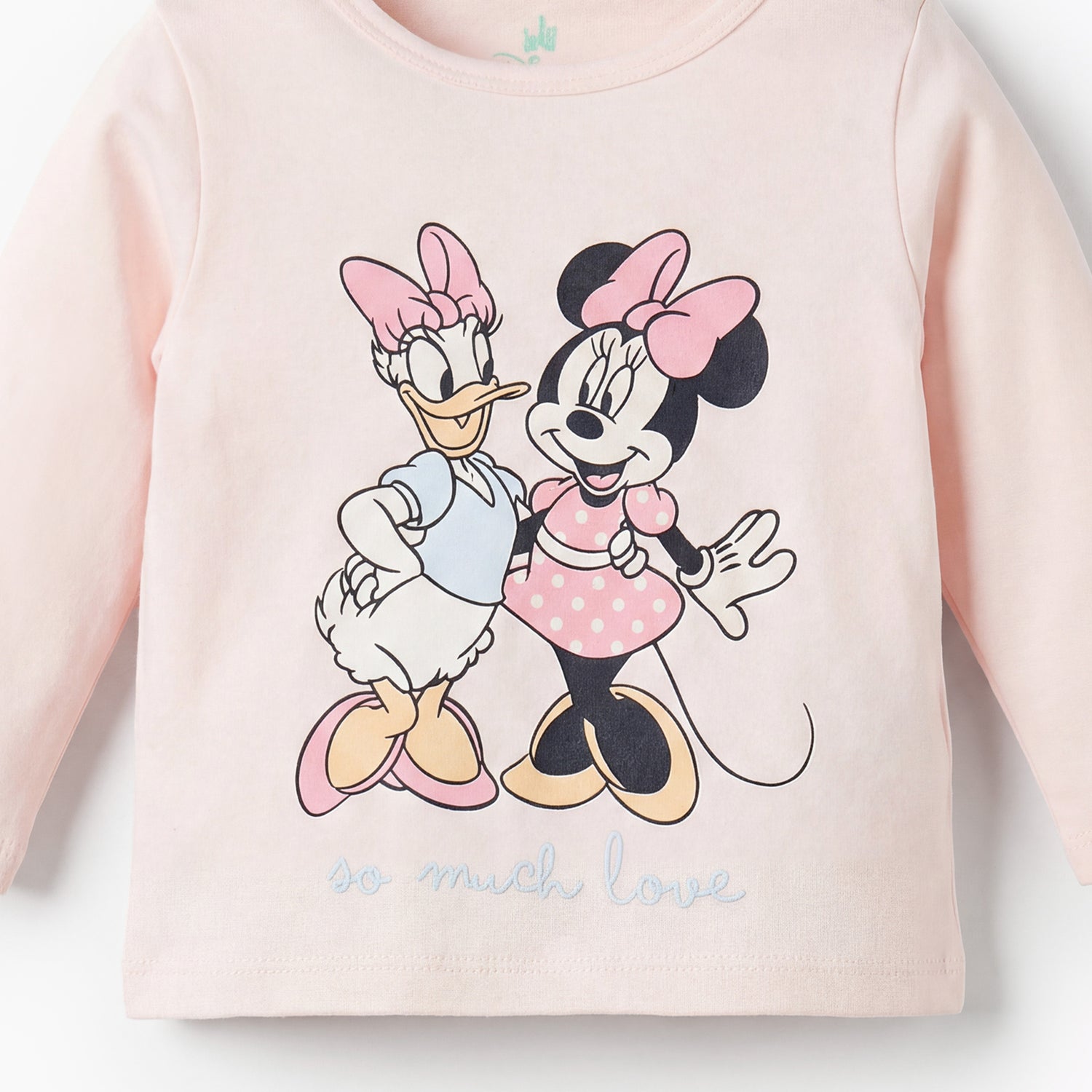 Disney Cotton Round Neck Long Sleeves Pyjama Set with Minnie Mouse and Daisy Duck Print