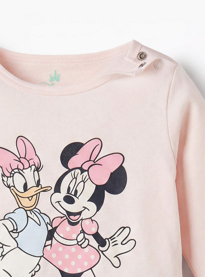 Disney Cotton Round Neck Long Sleeves Pyjama Set with Minnie Mouse and Daisy Duck Print-baby-girls-clothing-nightwear-pyjamasets-image-6