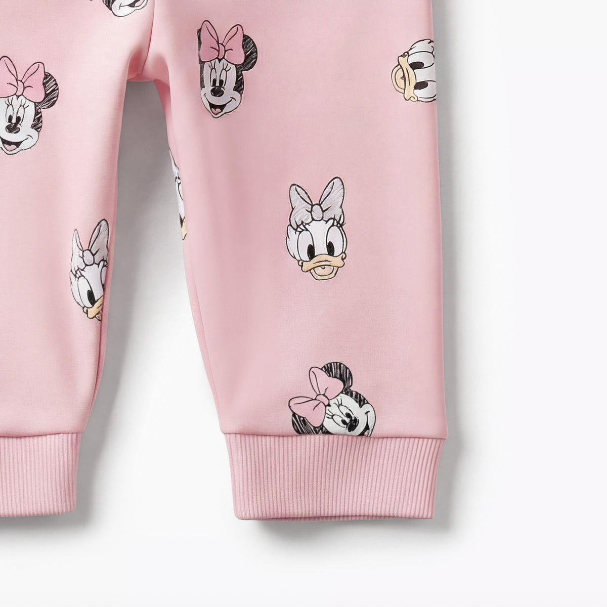 Disney Cotton Round Neck Long Sleeves Pyjama Set with Minnie Mouse and Daisy Duck Print