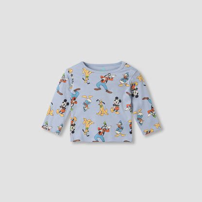 Disney Mickey Mouse and Friends Print T-shirt and Pyjama Set