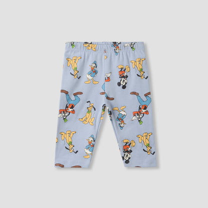 Disney Mickey Mouse and Friends Print T-shirt and Pyjama Set