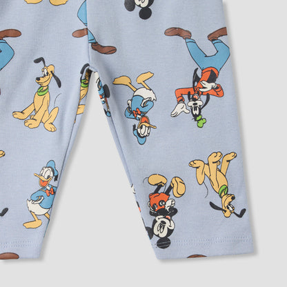 Disney Mickey Mouse and Friends Print T-shirt and Pyjama Set