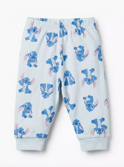 Disney Cotton Round Neck Long Sleeves Pyjama Set with Stitch Print-baby-boys-clothing-nightwear-pyjamasets-image-4