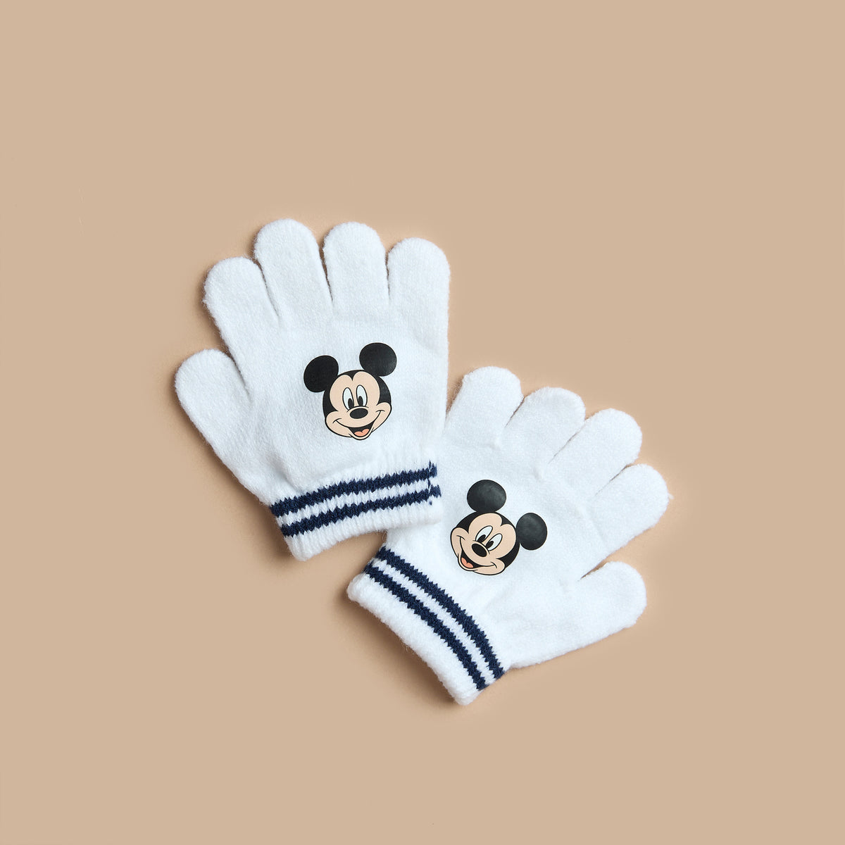 Disney Mickey Mouse Print Cap with Glove Set