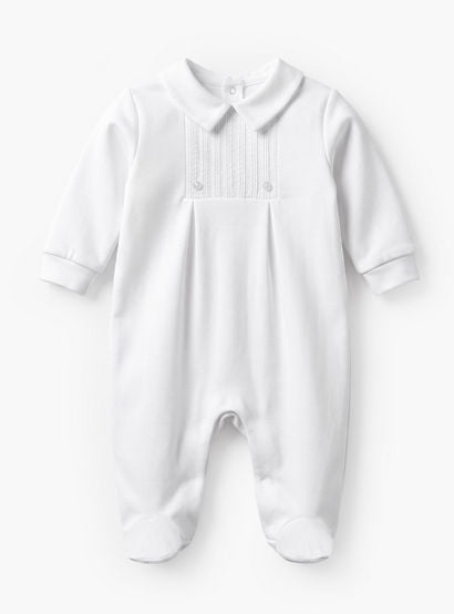 Disney Cotton Collared Long Sleeves Sleepsuit with Pleated Design-baby-boys-clothing-nightwear-sleepsuits-image-1